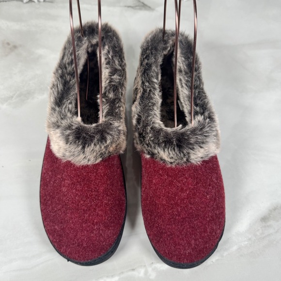 Acorn Chinchilla Bootie Crackleberry Wool Faux Fur Cushioned Memory Insole 8-9 - Picture 2 of 11